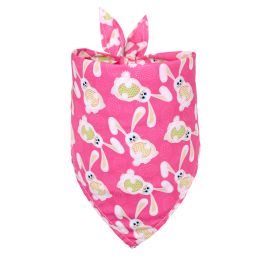 Easter Pet Triangle Scarf Dog Holiday Lip Towel (Option: Rabbit Foundation-M)