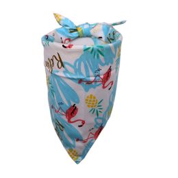 Spring And Summer Pet Dog Saliva Towel (Option: The blue flamingo-M)