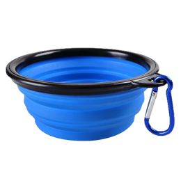 350 And 1000ML Dog Bowls Folding Silicone Puppy Food Container Portable Cat Water Feeder For Travel Walking Pet Supplies (Option: )