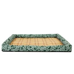 Kennel Sleeping Mat Nest Ice Pad Dog Mat (Option: Green-S)