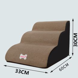 Small Dog Teddy On The Sofa To Bed Climbing Ladder Slope Model (Option: Small 3layers camel color-Separate coat)