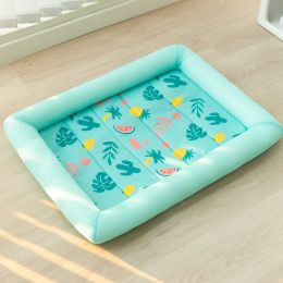 Pet Dog Cooler Sandwich Enclosure Mat (Option: Green Fruit-L)