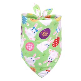 Easter Pet Triangle Scarf Dog Holiday Lip Towel (Option: Egg rabbit-M)