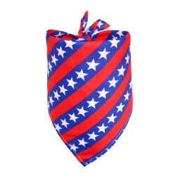 Pet Triangle Drool Towel Bib Supplies (Option: Red and blue stripes-S)