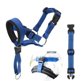 Pet Supplies Pet Muzzle Nylon Dog Muzzle Rope (Option: Blue-XL)