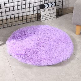 Dog Pad Kennel Pad Size Medium Dog Winter Warm Pet Blanket (Option: Purple-100cm)