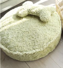 Little Rabbit Velvet Cloud Nest Deep Sleeping Dog (Option: Matcha Green-Square Nest Pillow-S)