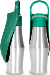 Pet Accompanying Cup Stainless Steel (Option: Dark green)