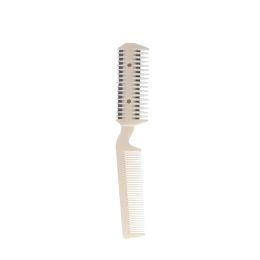 Pet Two-sided Sharpening Comb With Its Own Blade (Color: Beige)