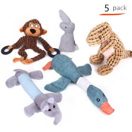 Pet Dog Cotton Rope Bite Resistant Plush Teeth Cleaning Toy Set (Option: B91110)