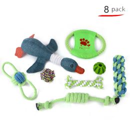 Pet Dog Cotton Rope Bite Resistant Plush Teeth Cleaning Toy Set (Option: B91106)