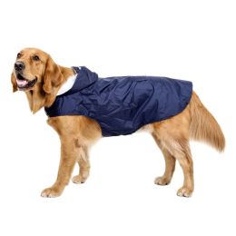 Spring And Autumn Pet Raincoat Rain Poncho Large Dog Clothes Reflective Super Waterproof (Option: Blue-6XL)