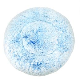 Simple Plush Winter Warm Pet Nest (Option: Gradient blue-80cm)