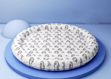 Pet Ice Mat Round Nest Cold Gel (Option: White Shark Circle-L)