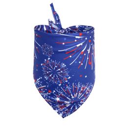 Pet Triangle Drool Towel Bib Supplies (Option: Fireworks-S)