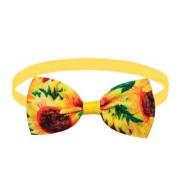 Sunflower Pet Bow Tie Dog Summer Decoration (Option: Large sunflower flower)