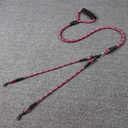 Wave Pattern Two Traction Rope Anti-winding Detachable (Option: Rose Red-80mm)