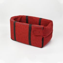 Pet Car Kennel Safety Seat Multifunctional Convenient Handbag (Option: Red-1PC)