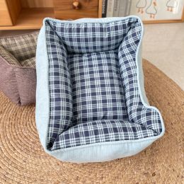 Nest Pet Cushion For All Seasons Use (Option: Menthol blue-75x60cm)