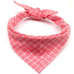 Pet Towelettes Dog Cat Plaid (Option: Pink check-S)