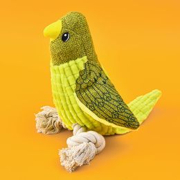 Pet Plush Sounding Bird Toy (Option: Grass green sparrow)