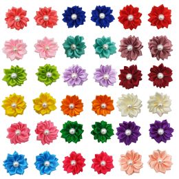 Pet Supplies Head Flower Bow Rubber Band Petal Pearl (Option: HA004 Random-50PCS)