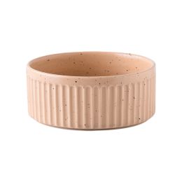 Ceramic Small Medium Large Dog Food Basin (Option: Khaki-Medium size 15.5cm)