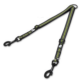 Leash Head Dog Leash Outside Into Double Head Convenient (Option: Green-L)