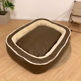 Winter Warm Pet Supplies Dog Bed (Option: Brown-M)