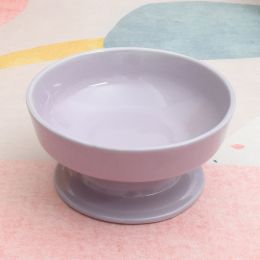 Ceramic Pet Tall Bowl For Cervical Spine Protection (Color: Purple)