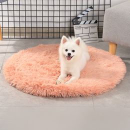 Dog Pad Kennel Pad Size Medium Dog Winter Warm Pet Blanket (Option: Leather powder-100cm)