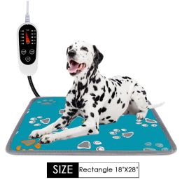 Pet Heating Pad Blanket (Option: Blue-Rectangle-110V US)