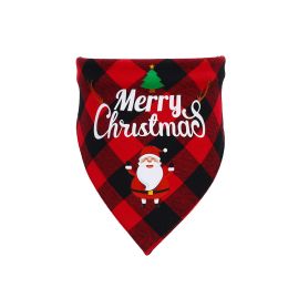 Christmas Dog Bandana Pet Triangle Scarf For Puppy And Cat Pet Festive Accessories Small Dogs Bandana Hot Dog Accessories Gift (Color: Red)