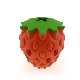 Pet Toy Chew Resistant Strawberry Leak Food Ball Pet Supplies Dog And Cat Toys (Color: )