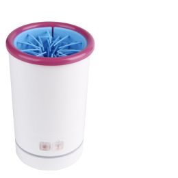 Automatic Pet Foot Washing Cup (Option: White pink-M-USB)