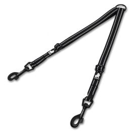 Leash Head Dog Leash Outside Into Double Head Convenient (Option: Black-L)