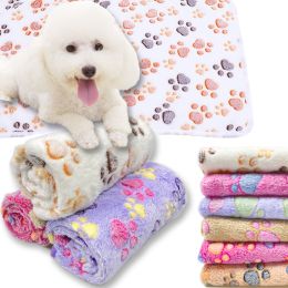 Soft and Fluffy High Quality Pet Blanket Cute Cartoon Pattern Pet Mat Warm and Comfortable Blanket for Cat and Dogs Pet Supplies (Color: Beige point)