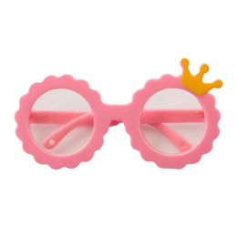 New Style Crown Round Sunglasses For Dogs Cats Pet Accessories Puppy Yorkie Teddy Eye Wear Glasses Sunglasses Pets Supplies (Color: pink)