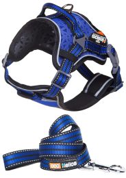 Helios Dog Chest Compression Pet Harness and Leash Combo (size: Medium - (HA6BLMD))