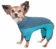 Pet Life Active 'Chase Pacer' Heathered Performance 4-Way Stretch Two-Toned Full Body Warm Up