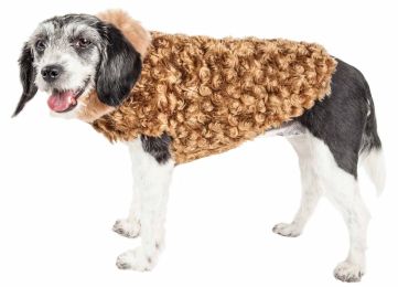 Pet Life Luxe 'Furpaw' Shaggy Elegant Designer Dog Coat Jacket (size: small)