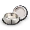 Beveled Dogs Bowl Stainless Steel Removable Rubber Ring Non-Slip Bottom Pet Feeder Bowl Water Dish For Dog Cat