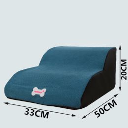 Small Dog Teddy On The Sofa To Bed Climbing Ladder Slope Model (Option: Small 2layers blue-Separate coat)