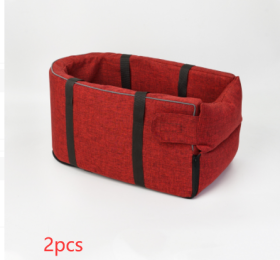 Pet Car Kennel Safety Seat Multifunctional Convenient Handbag (Option: Red-2PCS)