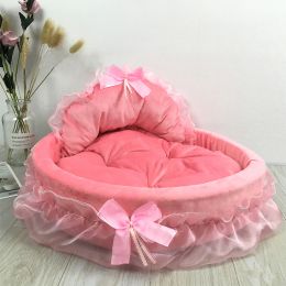 Pet Bed Princess Dog Nest Fantasy (Option: Pink-L)