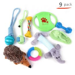 Pet Dog Cotton Rope Bite Resistant Plush Teeth Cleaning Toy Set (Option: B91113)