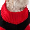 Snow Flake Cable-Knit Ribbed Fashion Turtle Neck Dog Sweater