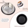 Beveled Dogs Bowl Stainless Steel Removable Rubber Ring Non-Slip Bottom Pet Feeder Bowl Water Dish For Dog Cat