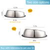 Beveled Dogs Bowl Stainless Steel Removable Rubber Ring Non-Slip Bottom Pet Feeder Bowl Water Dish For Dog Cat