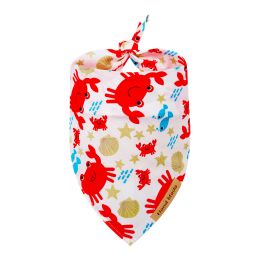 Cute Cartoon Pet Saliva Towel Spring And Summer (Option: Beach crab-M)